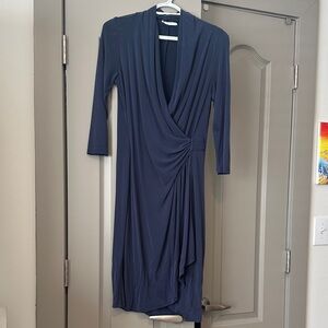 Honey Punch Deep Blue Long Sleeve Dress